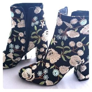 Flower Ankle Boots